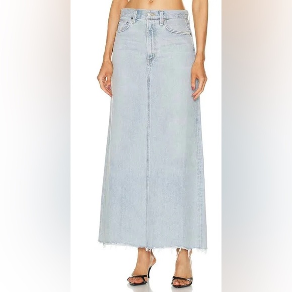 (26) AGOLDE Hilla longline denim skirt - Picture 1 of 6